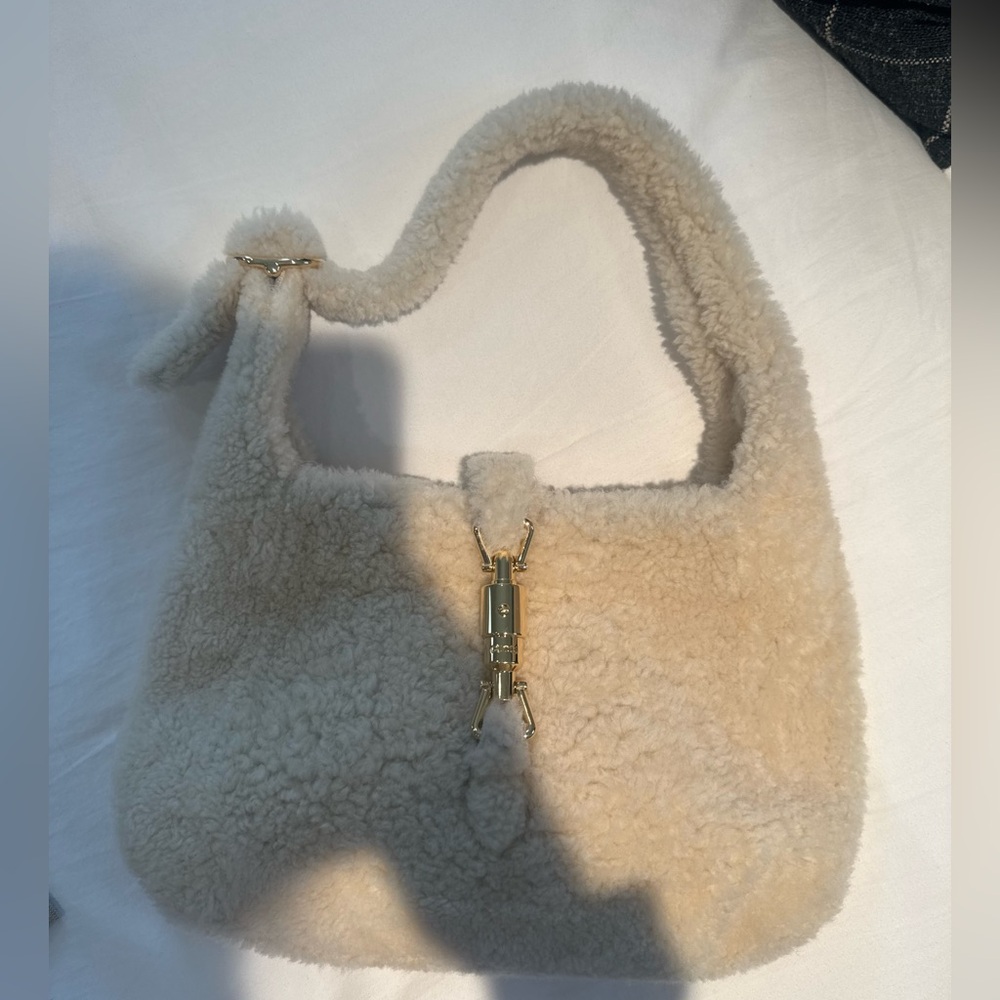 Gucci Beige Shearling Lined Accessory